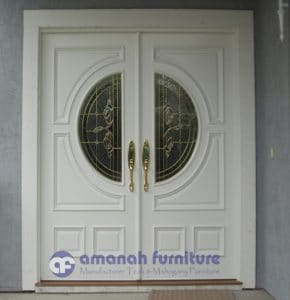 Jual Pintu Kayu Model Kupu Cat Duco Putih