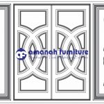 Pintu Rumah Jati Kupu-kupu Tarung