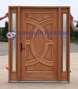 Jual Daun Pintu Rumah Jati Model Kupu Tarung