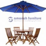 Meja Payung Taman, Kolam Renang, dan Cafe Jati Octagonal