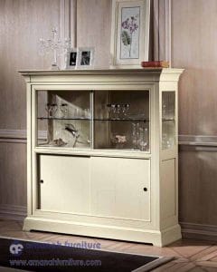 Lemari Hias Pajangan Minimalis Pendek Paloma White