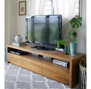 Meja TV Jati Solid Minimalis
