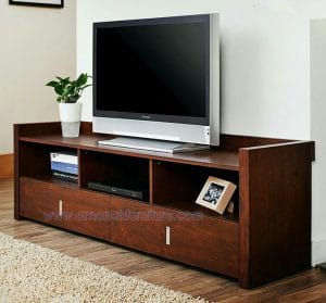 Meja TV Minimalis Rustic Jati