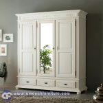 Lemari Pakaian Minimalis Klasik Mewah 3 Pintu Kaca Cermin