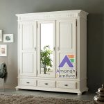 Lemari Pakaian Minimalis Klasik Mewah 3 Pintu Kaca Cermin