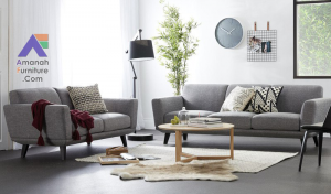 Sofa Tamu Minimalis Retro Dalton Polos Scandinavian