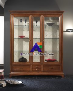 Lemari Pajangan Jati Klasik Jepara
