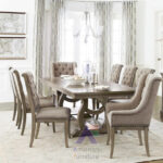 Meja Makan Mewah Dunhill Jati Solid 8 Kursi