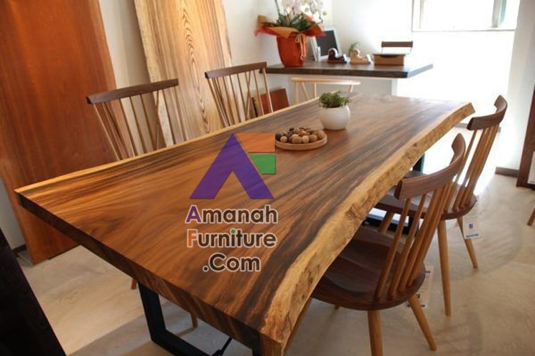 Meja Makan Kayu Utuh Full Tanpa Sambungan