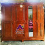 Lemari Pakaian Jati 4 Pintu Mahesa