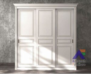 Lemari Pakaian Sliding Geser Minimalis Pintu 3 Jepara